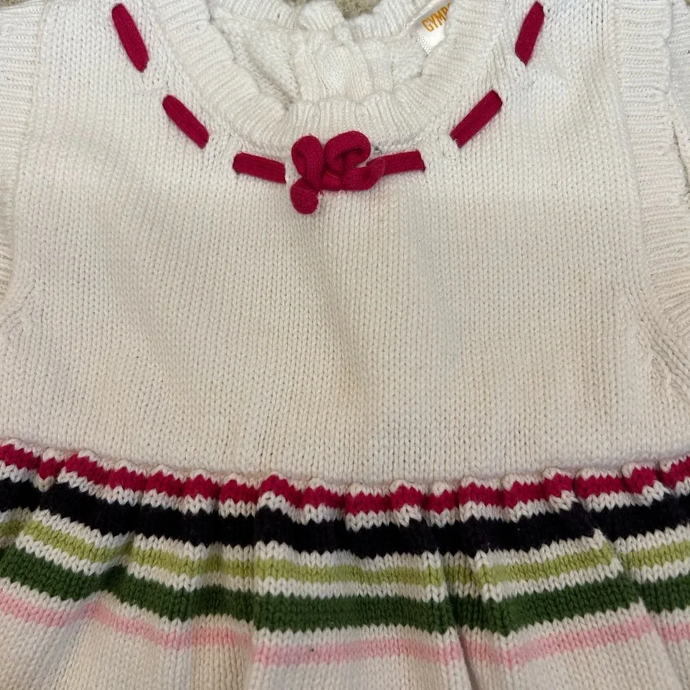 Gymboree Cupcake Cutie‎ Knit Cotton Polka Dot Stripe Dress